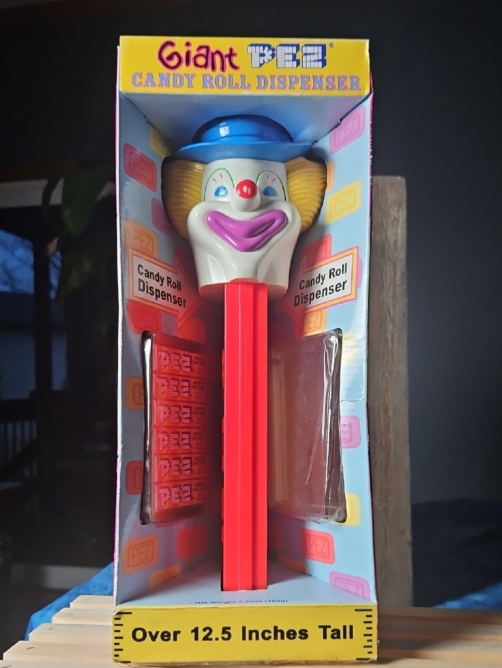 PEZ Giant Clown Candy Roll Dispenser - Red/Blue